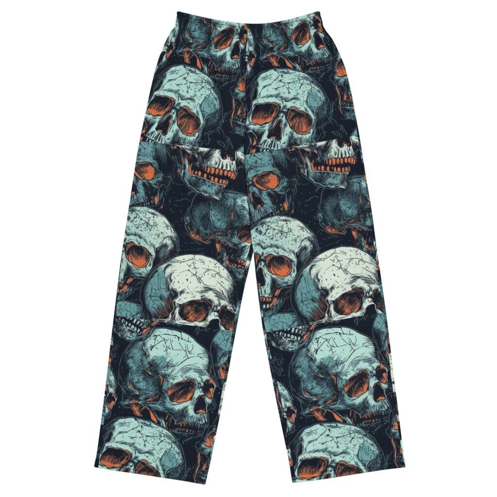 Skulls wide-leg pants