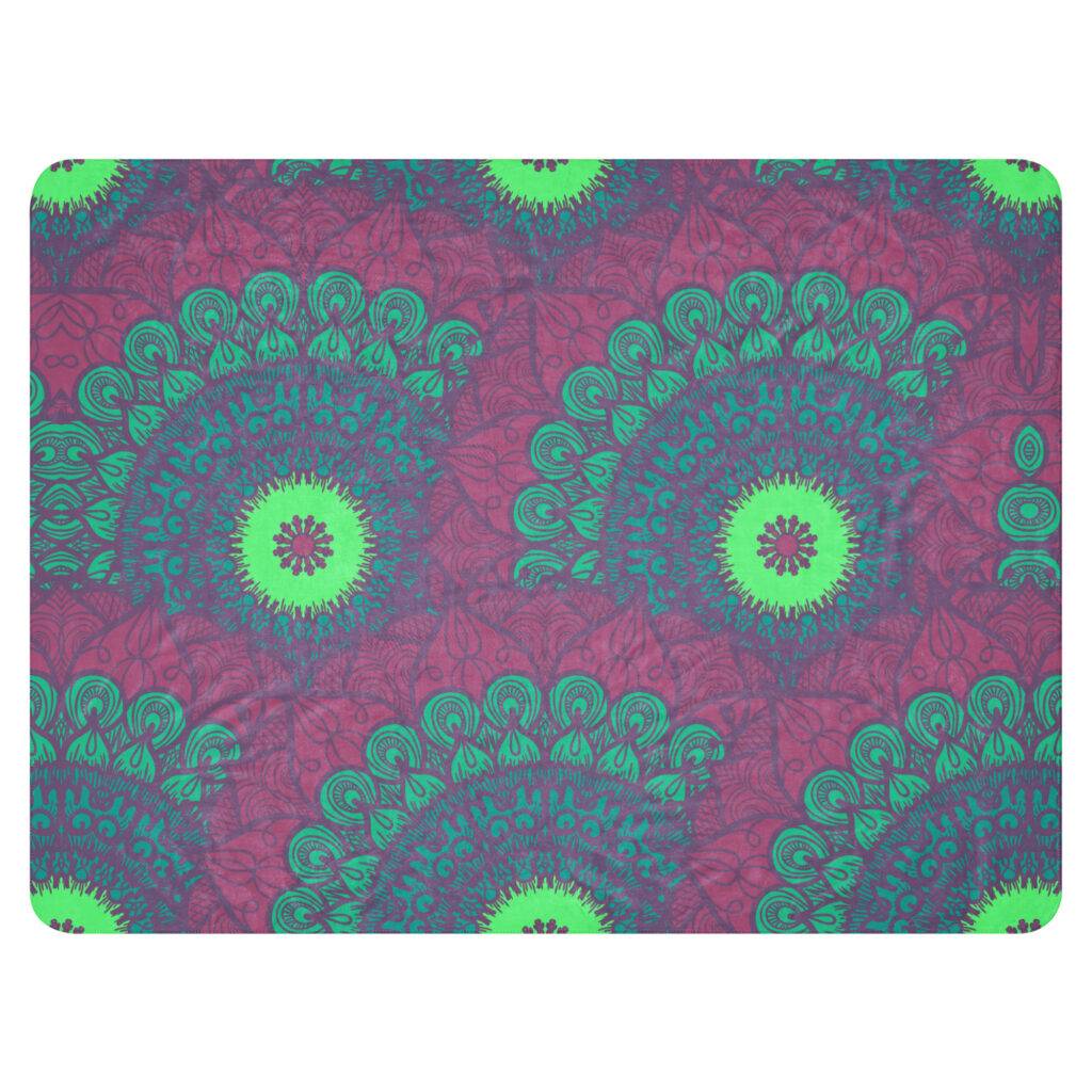 Mandala Pattern Sherpa blanket - Image 5