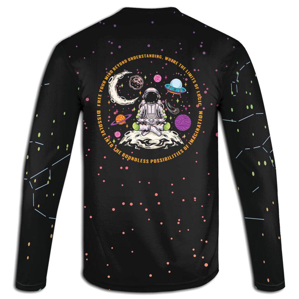 Cosmic Zen Astronaut Performance Long Sleeve – Explore the Infinite Universe of Imagination - Image 2